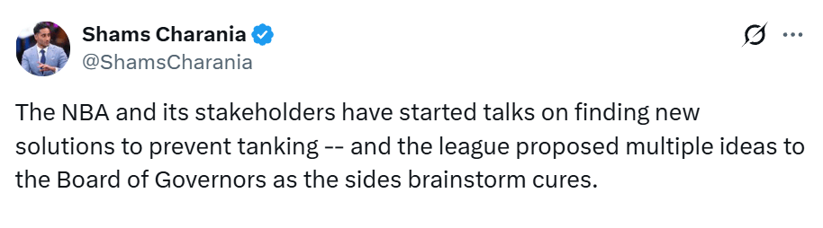 曝NBA醞(yùn)酿重磅改革：已提交多项优化方案 目标防止球队摆烂